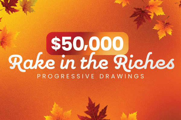 $50,000 RAKE IN THE RICHES PROGRESSIVE DRAWINGS